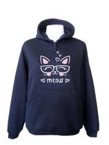 Blusa Moletom Plus Size Feminina casaco gat Meow xg Ao Xg8