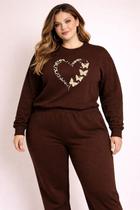 Blusa Moletom Plus Size Feminina Estampada Borboleta Blusa Moletom Plus Size Feminina Estampada Borboleta