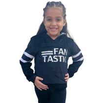 Blusa Moletom Plush Criança Menina Fechada Aveludada inverno