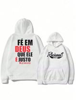 Blusa Moletom R a c i o n a i s Fé em Deus Blusa de Frio Flanelado Casaco Unissex