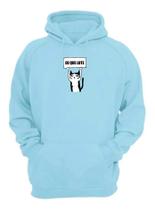 Blusa Moletom Relaxado Casaco Frio Fechado Capuz Estampa Frases Tumblr