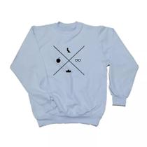 Blusa Moletom Res Casaco Gola Redonda Careca Alta Qualidade Envio imediato