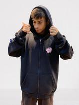 Blusa moletom santa cruz canguru aberto rigid screaming hand - preto