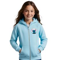 Blusa Moletom Stitch Infantil Com Zíper