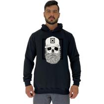 Blusa Moletom Tradicional Com Touca MXD Conceito Caveira Lenhador