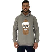 Blusa Moletom Tradicional Com Touca MXD Conceito Caveira Moicano