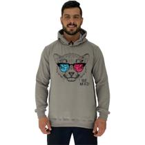 Blusa Moletom Tradicional Com Touca MXD Conceito Cheetah With Glasses