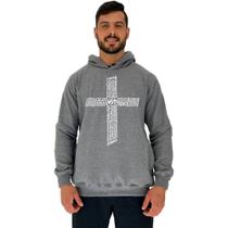 Blusa Moletom Tradicional Com Touca MXD Conceito Crucifixo Motivacional Blusa Moletom Tradicional Com Touca MXD Conceito Crucifixo Motivacional