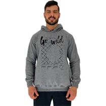 Blusa Moletom Tradicional Com Touca MXD Conceito Go Wild Blusa Moletom Tradicional Com Touca MXD Conceito Go Wild