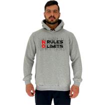 Blusa Moletom Tradicional Com Touca MXD Conceito No Rules No Limits Blusa Moletom Tradicional Com Touca MXD Conceito No Rules No Limits