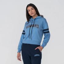 Blusa Moletom Umbro College Concept com Capuz Feminino - Azul Turquesa