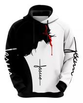 Blusa Moleton Gospel Jesus Fé Cristã Fiel Bíblia Premium