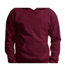 Blusa Moleton Sem Estampa Liso Unisex Top Vermelho Bordo