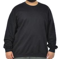 Blusa Moleton Xg Fechada Sem Bolso Moletom Manga Longa