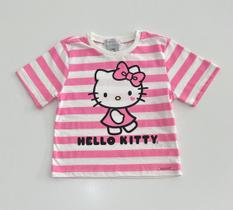 Blusa Momi Hello Kitty Listrada Rosa