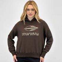 Blusa Mormaii Curta Moletom com Capuz Feminina