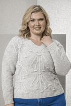 Blusa Mousse Decote V - Giuliana Marques Tricot - Tam GG