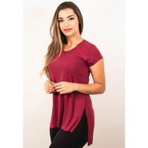Blusa Mullet Fitness Vekyo Modas Feminina Tapa Bumbum Manga Curta Roupa de Academia Casual