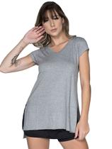 Blusa Mullet Fitness Vekyo Modas Feminina Tapa Bumbum Manga Curta Roupa de Academia Casual