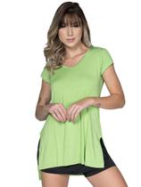 Blusa Mullet Fitness Vekyo Modas Feminina Tapa Bumbum Manga Curta Roupa de Academia Casual