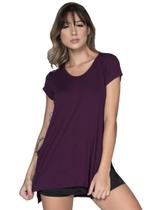 Blusa Mullet Fitness Vekyo Modas Feminina Tapa Bumbum Manga Curta Roupa de Academia Casual