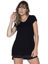 Blusa Mullet Longa Tapa Bumbum Sobre Legging Lisa