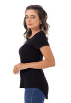 Blusa Mullet Tampa Bumbum Feminina Básica Viscose Lisa Slim 3027.C1