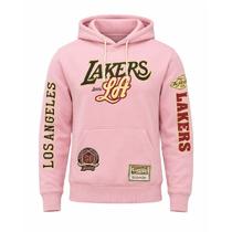 Blusa NBA LA Lakers Moletom Mitchell & Ness Rosa - Masculino Tamanho:GGCor:Rosa Blusa NBA LA Lakers Moletom Mitchell & Ness Rosa - Masculino Tamanho:GGCor:Rosa