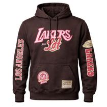 Blusa NBA Moletom Sugar LA Lakers Marrom - Masculino Blusa NBA Moletom Sugar LA Lakers Marrom - Masculino