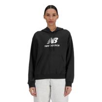 Blusa New Balance Essentials Feminina - Preta e Branco Blusa New Balance Essentials Feminina - Preta e Branco