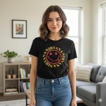 Blusa Nirvana Blusinha Camiseta Baby Look Feminina Sfm984