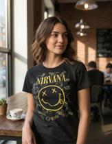Blusa Nirvana Camiseta Baby Look Banda de Rock Bo2002