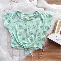 Blusa Nozinho Menina Blogueirinha Mini Diva Cropped Linda