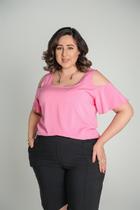 Blusa Ombro a Mostra Rosa Blusa Ombro a Mostra Rosa