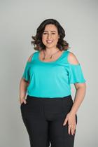 Blusa Ombro a Mostra Verde Agua Blusa Ombro a Mostra Verde Agua
