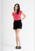 Blusa Ombro a Ombro Básica em Ribana Just Basic Blusa Ombro a Ombro Básica em Ribana Just Basic