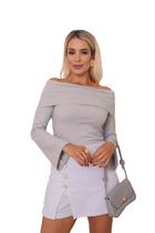 Blusa ombro a ombro manga flutuante Blusa ombro a ombro manga flutuante