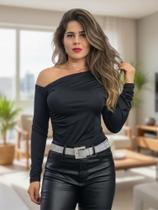 blusa ombro a ombro manga longa moda feminina casual elegante blusa ombro a ombro manga longa moda feminina casual elegante