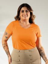 Blusa Ombro Estampado Plus Size Cativa