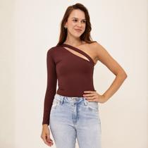 Blusa Ombro Só Decote Com Abertura Feminino Revanche Letônia Blusa Ombro Só Decote Com Abertura Feminino Revanche Letônia