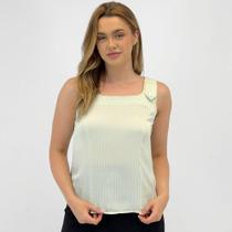 Blusa Oulusha Regata em Tecido Acetinado Feminina