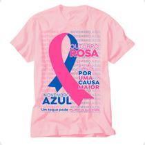 blusa outubro rosa e novembro azul camiseta juntos por uma causa maior - VIDAPE