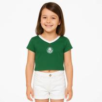 Blusa Palmeiras Cropped Verde Infantil Oficial Blusa Palmeiras Cropped Verde Infantil Oficial