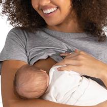 Blusa Para Amamentar Roupa Grávida Gestante Amamentação Bebê Mescla