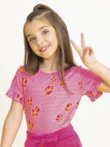 Blusa Para Meninas Com Estampa Floral Cativa Kids