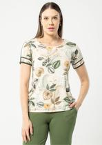 Blusa Pau a Pique Estampada Verde