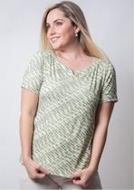 Blusa Pau a Pique Estampada Verde