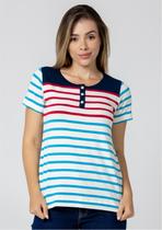 Blusa Pau a Pique Listrada Azul