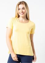 Blusa Pau a Pique Manga Curta Básica Amarelo