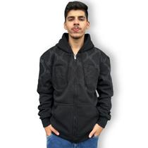 Blusa Peluciada De Frio Moletom Masculina Capuz Ziper Cordão